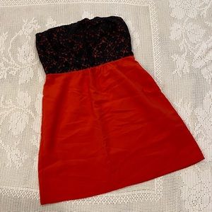 Strapless Red Mini dress